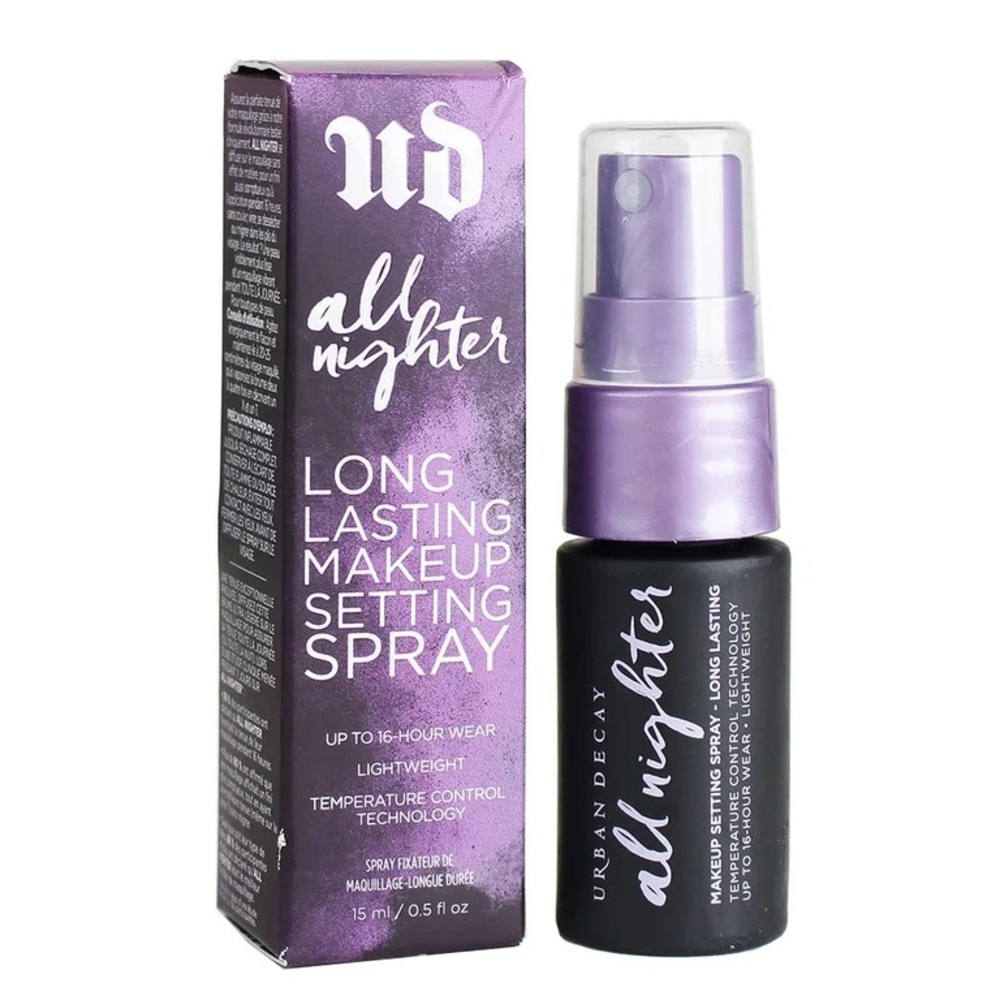 Urban Decay ALL NIGHTER Long Lasting Makeup Setting Spray Travel Size NEW IN BOX